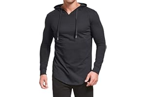 AIYINO Men's S-3XL Long Sleeve Fashion Athletic Hoodies Workout Sweatshirt Hip Hop Pullover Hooded