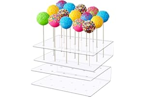 Rhinocerosdance Supports de Support de Sucettes 2 Pièces Présentoir Sucette Support Support Gateau Bonbon Bar a Sucette Bâtonnets de Friandises Sac de Sucettes en Plastiq Plastique Transparent