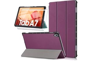 HYMY Custodia Per Tablet Samsung Galaxy Tab A7 10.4" 2020 + 1 x Pellicola Protettiva - Flip Case Cover With Support Fonction Per Samsung Galaxy Tab A7 10.4" 2020 -Purple