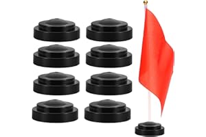 DHER 8pcs Mini Flaggenhalter Desktop Flaggenhalter Schreibtisch-Flaggenhalter Schwarze Schreibtisch Flaggenhalter Mini-Flaggenständer Schreibtisch 20g Tischflagge Basis Büro Flaggenhalter (1 Loch)