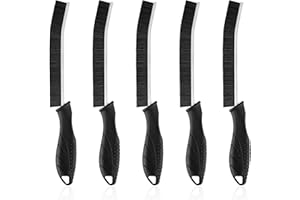 BAROCE Brosse à Joints, Brosses Nettoyage Salle de Bain, Brosse à Joint Carrelage, Noir Brosses à Joints Poils Durs avec Poignée Ergonomique, pour Cuisine, Salle de Bain et Rails de Fenêtre