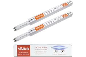 AffyBulb 2 * 10W Lámparas de reemplazo para lampara antimosquitos/mata mosquitos electrico - 13in T8 BL368 tubos UV