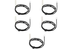 HALJIA 5 pcs impermeable NTC 10 K 1% 3950 Sensor de temperatura del termistor sondas, 1 meter cable de extensión, detector de Temp Gauge para coche aire acondicionado/refrigeradores