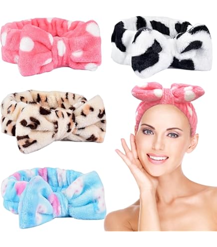 6 stuks spa hoofdband, pluizige make-up hoofdbanden slak schattige 6 stuks spa hoofdband, pluizige make-up hoofdbanden slak schattige