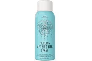 BASE LABORATORIES Base Labs Spray Para El Cuidado Posterior Dela Perforación De Sal Marina | 4oz | Limpia, Esteriliza Y Calma | Solución Salina Para Piercings | Para Orejas, Nariz Y Otras Perforaciones Corporales