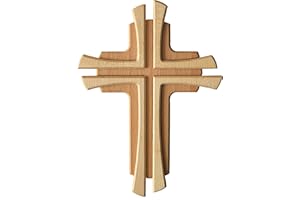 KALTNER PRÄSENTE Kalner Präsente Crucifix en bois de hêtre mural moderne
