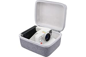 Khanka per fotocamere istantanee Polaroid Now Gen 3, Now+ Gen 3, Now Gen 2, Now+ Gen 2, Now, Now+, I-2, Flip, OneStep+ e OneStep 2 Custodia rigida, borsa da trasporto, solo custodia (Cerniera bianca)