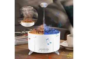 LMYSUFI Vulkan Luftbefeuchter Aroma Diffuser mit Lautsprecher, 360ml Vulkan Aromatherapie ätherisches Öl Diffusor, Zwei Modi Automatische Abschaltung,für Zuhause, Büro, Zimmer