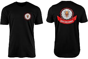 SMARTYPANTS Eagle Fang Black T-Shirt Top Tee - Novelty Martial Arts Karate Cobra Miyagi-Do Kung-Fu Teacher Student Dojo Front and Back Print Adult Teen Kids Gift Present