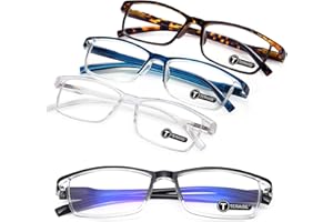 TERAISE Gafas de lectura anti luz azul, ligeras y cómodas gafas de lectura para hombres y mujeres, Lectores luz azul para computadora/teléfono incluido estuche para gafa
