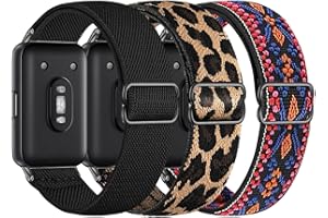 Gugobit 3 Stück Elastische Armband Kompatibel mit Samsung Galaxy Fit 3, Nylon Sport Loop Weiches Atmungsaktives Dehnbare Ersatzarmband Uhrenarmband für Samsung Galaxy Fit 3 SM-R390 Damen Herren