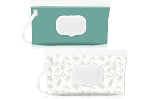 SANNIX Lot de 2 distributeurs de lingettes pour bébé, portables, rechargeables, réutilisables et étanches, étui de voyage bleu