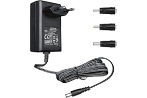 ANLINK 12V 2A/2000mA Netzteiladapter, AC 100-240V 50/60Hz auf DC 12V 2A 24W, 5,5 x 2,1mm Wandladegerät, Mitte positiv, 1,8m langes 20-AWG-Kabel für stabilen und flexiblen Einsatz, 3 Aufsätze enthalten