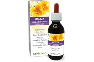 Amapola de California (Eschscholzia californica) hierba Tintura Madre sin alcohol Naturalma - Extracto líquido gotas 120 ml - Complemento alimenticio - Vegano