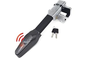 KRASER KR830 Antivol Voiture Avec Alarme 120dB, Canne Antivol Voiture Haute Sécurité, Robust Bloque Volant sur Rayon Plus Dissuasif, Facile à Utiliser, Bloc Barre Anti Vol Universel Auto Camping-Car