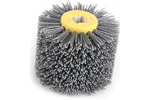 Yikko Nylonbürste Drahtziehrad Pinsel Polieren Polierscheibe Körnung, 80/120/180/240 Körnung für Holz Bürsten Maschine, Satiniermaschine (80 körnung)