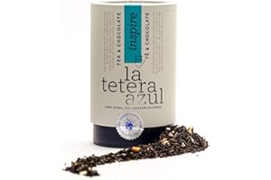LATETERAZUL LA TETERA AZUL Té Negro Premium Con Cacao, Coco Y Nuez De Macadamia. Té & Chocolate. Bote A Granel De 115 Gramos Para 38 Infusiones.