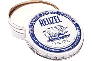 Reuzel Clay Matte Pomade - Cera concentrada para hombres con sujeción natural y orgánica - Producto vegano para definir y engrosar - Muy fácil de aplicar y eliminar - Fragancia original - 35g