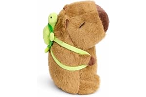 Capybara Peluş Oyuncak 20 cm – Kapibara Oyuncak – Kaplumbağa Çantalı – Ultra Yumuşak Kahverengi Peluş – 3+ Yaş Çocuklar İçin 
