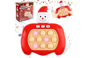 ZoneYan Jeu Fidget Électronique de Noël, Pop It Fidget Toy, Quick Push Game, Jeu Pop Portable, Jeu Puzzle Pop-It, Bubble Sensory Fidget Toy – Cadeaux de Noël pour Adultes et Enfants