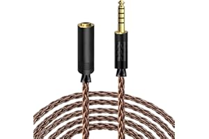 GEEKRIA Apollo 6NOCC 4.4mm Balanced Cable Single Crystal Copper Upgrade Extension cord, 4.4mm Male to Female Replacement Cord for HiFi Headset (9.8ft / 3m)