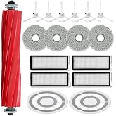 17 Par&ccedil;a Roborock QRevo S/QRevo MaxV/QRevo Pro/Qrevo Plus Robot S&uuml;p&uuml;rge Uyumlu Fır&ccedil;a,Hepa Filtre,Toz &Ccedil;&ouml;p Torbası,Mop Paspas B