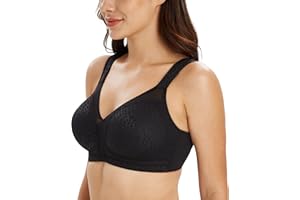Lemorosy Damen Große Größen Komfort Vollschalen Ungepolstert Ohne Bügel Starker Halt Klassischer BH