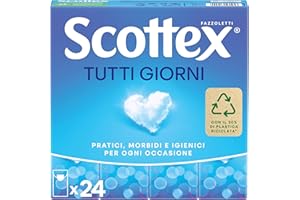Scottex Box Tutti Giorni Fazzoletti di carta, Pratici e Comfortevoli, Con Carta Certificata FSC, Confezione da 24 Pacchetti
