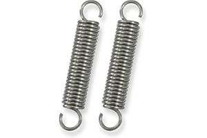 GUNGY Resortes de Extensión 80mm Muelles de Tensión con Gancho Muelle de Acero Inoxidable Diámetro Exterior 15mm Diámetro Alambre 2,2mm Fuerza Resorte 11,8KG 2 Piezas