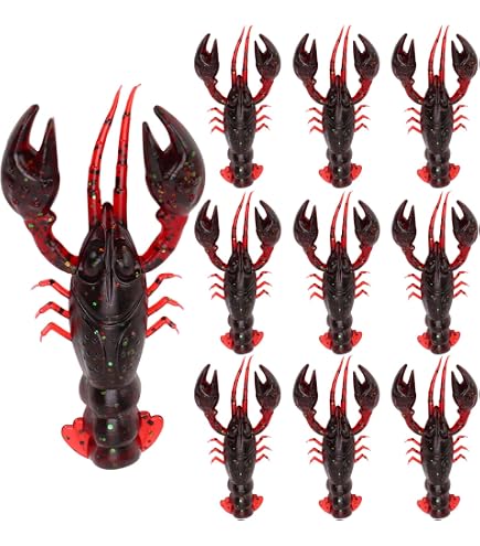 ESCA ARTIFICIALE MORBIDA 10 PZ GAMBERETTI 8cm GAMBERI IN SILICONE PESCA SPINNING
