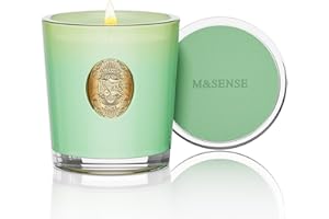 ‎M&SENSE M&SENSE Colored 10.2 oz Soy Wax Candle | Verbena Basil Scented | 55 Hour Burn | Elegant Aromatherapy Candle Gift for Women and Men