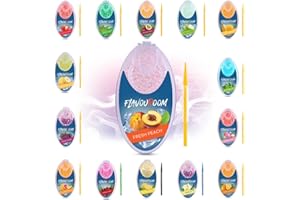 Flavouroom - Premium Kapseln 100er Set | DIY passion fruit Aroma-Filter für unvergesslichen Flavour | inkl. Aufbewahrungsbox für die aromatischen Click Kugeln (Fresh Peach)