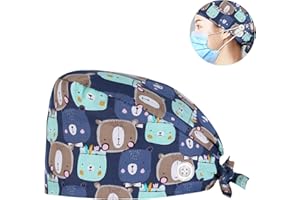 BAVOOTY Cuffia Chirurgica,Cappello Sanitario per Uomo e Donna,Cappello Infermiera Dentista,Cuffia Chirurgica Donna Uomo,Cuffietta Chirurgica,Adatto a Medici, Infermieri,Blu,M