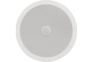 Adastra, High-Performance Ceiling Speaker with Adjustable Tweeter - 2-Way Flush Mount Speaker for Home & Multiroom Audio, Bluetooth System Compatible, White (Single Unit) 8", 120W
