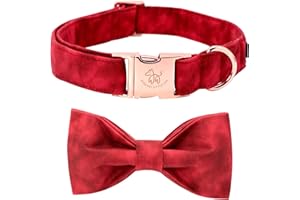 Elegant little tail Bożonarodzeniowa obroża dla psa, obroża dla szczeniaków, męska lub żeńska obroża dla psa z kokardką, regulowana, miękka mucha, obroża dla średnich psów