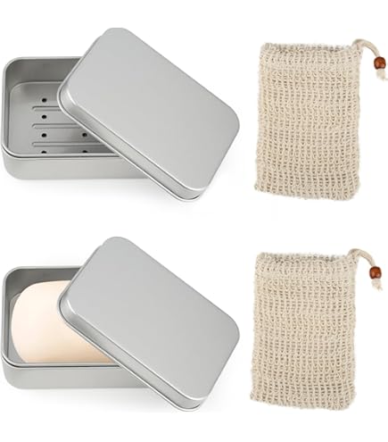 Seifendose Edelstahl 4er Set - Wasserdichte Seifenbox Für Reise Und Zuhause