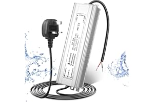 LightingWill 24V 3.33A 80W Power Supply IP67, Outdoor Waterproof LED Driver With Plug, AC 240V to DC 24 Volt Transformer for LED Lighting, CCTV, Computer Project