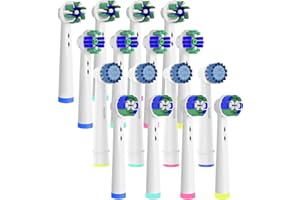 FREZAHN 16 Stück Aufsteckbürsten Kompatibel mit Oral B Elektrische Zahnbürste, Sensitive, Precision Clean, Cross Clean, 4pcs 3D Whitening, Vier Modelle in einer Packung