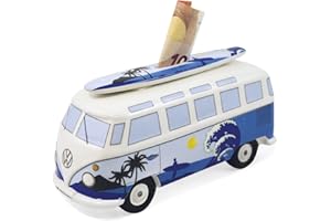 BRISA VW Collection - Volkswagen Savings Bank skarbonka z deską surfingową w stylu T1 Bus Samba (Surf/Blue)