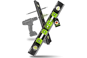 EMHAP© Wasserwaage mit Bohrschablone für Steckdosen – Ø8 mm Bohrung – Elektriker Wasserwaage 2.0 als präzise Bohrhilfe & Steckdosen Schablone – ideal für Steckdosenbohrer