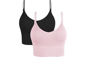 Litthing Reggiseno Sportivo da Donna Senza Cuciture Imbottito Senza Cuciture Reggiseno Yoga con Cinturino Canotta Canotta Corta