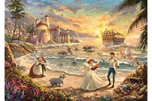 Schmidt Spiele 58036 Thomas Kinkade, Disney, The Little Mermaid Celebration of Love, 1000 elementów, puzzle, kolorowe