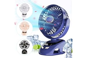 MEBIUSYHC Petit ventilateur de bureau USB portable à clipser,ventilateur de bureau à vent puissant,ventilateur personnel silencieux,rotation à 90 °,ventilateur de table pour la maison,le bureau (bleu)
