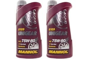 MVH BOCKAUF Huile de transmission 8109 pour boîte de vitesses manuelle 75W-80 API GL-4/GL-5 2 x 1 l