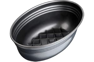 Zenker Stampo ovale 26,5cm con fondo a nido d'ape per Pane e Lievitati Carbon Steel con rivestimento antiaderente Teflon Classic Colore nero Linea Black Metallic