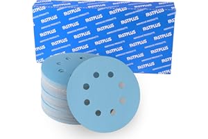 FASTPLUS Disques Abrasifs 125mm Grain 240 50 PièCes 8 Trous Disque abrasif orbitale de 125 mm Pour Ponceuse Excentrique Pour le ponçage du bois, du métal, la réparation automobile et le bricolage