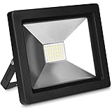 kwmobile LED Flutlicht Baustrahler 20W - Arbeitsleuchte Strahler mit 3m Netzkabel und Stecker - Garten Scheinwerfer LED-Strah