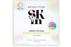 REVOLUTION SKINCARE LONDON Revolution Skin, Bright Eye Reusable Silicone Eye Patches, Depuffs & Hydrates Eyes, Vegan & Cruelty-Free, 1 Pair Included