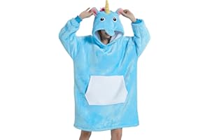 chuangminghangqi Übergroßes Hoodie Decken-Sweatshirt Warm Plüsch Taschen-Decke Kapuzenpullover für Damen Herren und Jugendliche,Geschenkidee