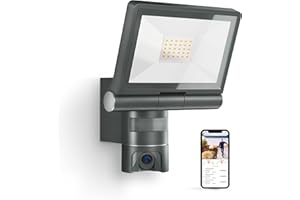 Steinel LED-Außenprojektor mit XLED CAM 1 SC Überwachungskamera, Gegensprechanlage, 180°-Infrarot-Bewegungsmelder, 21 W, Anthrazit